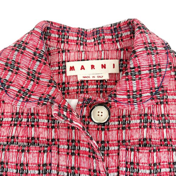 MARNI Plaid Jacket in Red IT38 - Picture 6 of 13